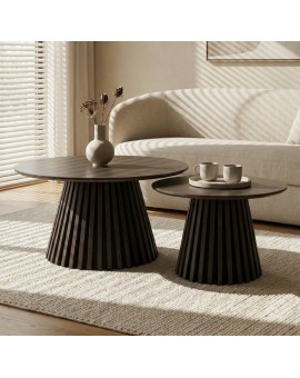 STOLIK KAWOWY SVENDBORG 60 CM DĄB BRĄZOWY