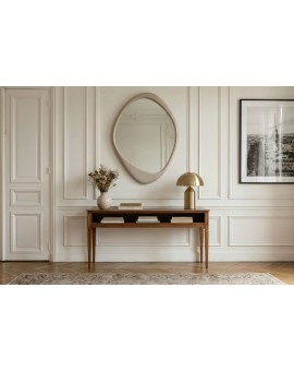 LUSTRO ORGANIC 94 CM SZAROBEŻOWE