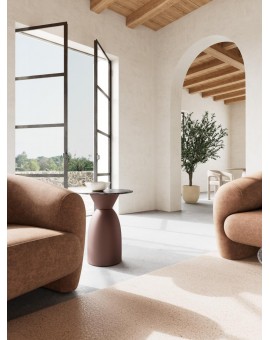 STOLIK KAWOWY FERROL 40x50 CM BRĄZOWY I