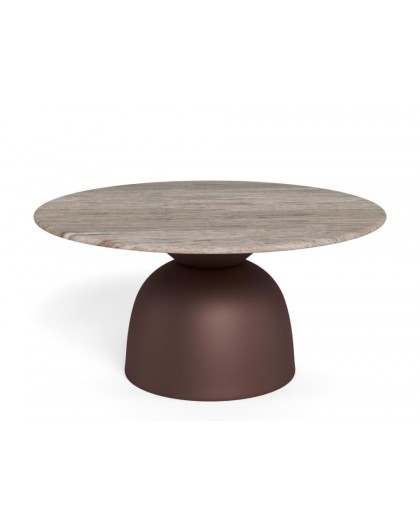 STOLIK KAWOWY FERROL 80x42 CM BRĄZOWY