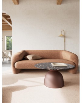 STOLIK KAWOWY FERROL 80x42 CM BRĄZOWY I