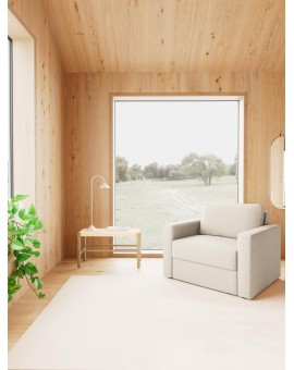 FOTEL ROZKŁADANY FLEURY BEŻOWY 105 CM