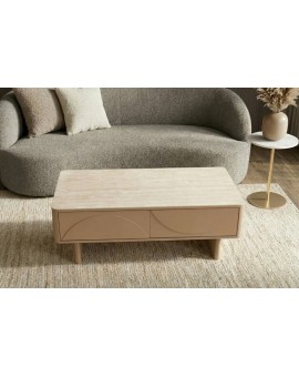 STOLIK KAWOWY SAVOY 120X60 CM BEŻOWY