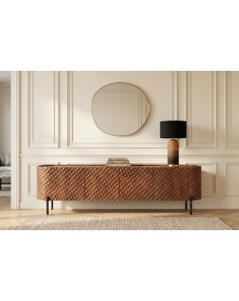 SZAFKA RTV ADLON 200X43 CM MANGO BRĄZOWA