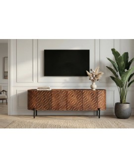 SZAFKA RTV ADLON 160X43 CM MANGO BRĄZOWA
