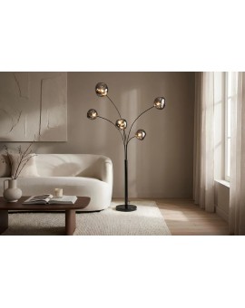 LAMPA PODŁOGOWA II LIQUID DIAMOND SZKŁO DYMIONA CZERŃ