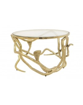 STOLIK KAWOWY SNAKE 70 CM ZŁOTY