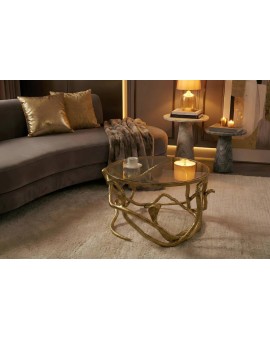 STOLIK KAWOWY SNAKE 70 CM ZŁOTY