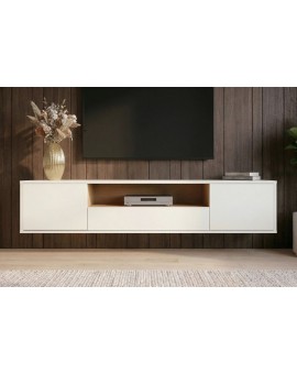 SZAFKA RTV LOFT 150X40 CM BIAŁA