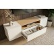 SZAFKA RTV LOFT 160X40 CM BIAŁA