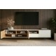 SZAFKA RTV LOFT 200X40 CM BIAŁA