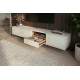 SZAFKA RTV LOFT 200X40 CM BIAŁA
