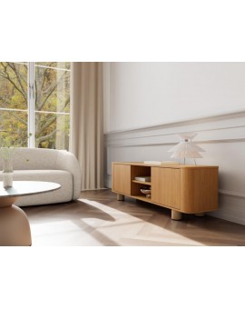SZAFKA RTV ATMORE 160x40 CM DĄB NATURALNY