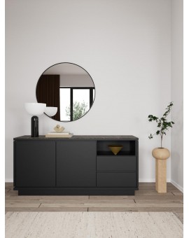 KOMODA TRIBECA 160x40CM CZARNA