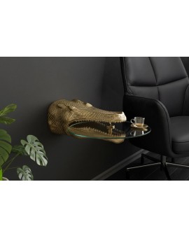 STOLIK KAWOWY WILDLIFE CROCODILE 75 CM ZŁOTY