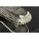 STOLIK KAWOWY WILDLIFE CROCODILE 75 CM SREBRNY