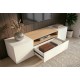 SZAFKA RTV LOFT 160X42 CM BIAŁA