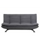 SOFA ROZKŁADANA FAITH CIEMNOSZARA 196 CM