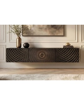 SZAFKA RTV ILLUSION 160X33CM MANGO CZARNA