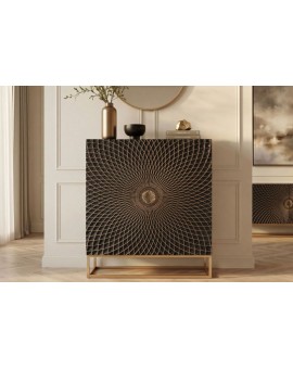 KOMODA ILLUSION 100X38 CM MANGO CZARNA