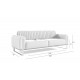 SOFA 3-OSOBOWA GLAMOUR 228X92 CM