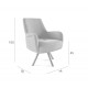 FOTEL OBROTOWY GLAMOUR 92X72 CM