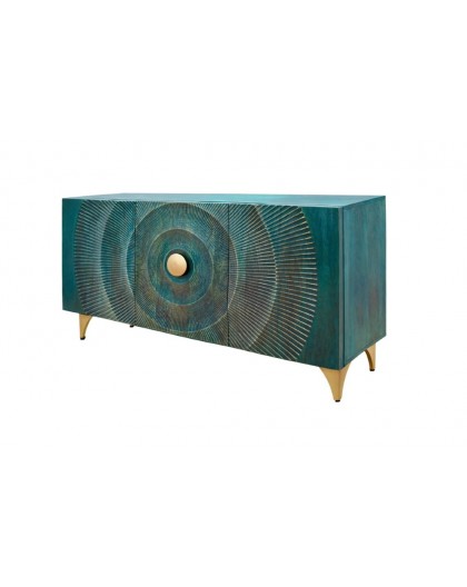 KOMODA GOLDEN SUNSET 140X38 CM MANGO TURKUSOWA