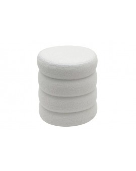 PUF VOGUE 41 CM BOUCLE BIAŁA