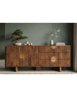 KOMODA MADISON 177X38 CM MANGO BRĄZOWA