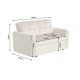 SOFA ROZKŁADANA SMART 142X86 CM WELUR BEŻOWY