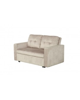 SOFA ROZKŁADANA SMART 142X86 CM WELUR BEŻOWY