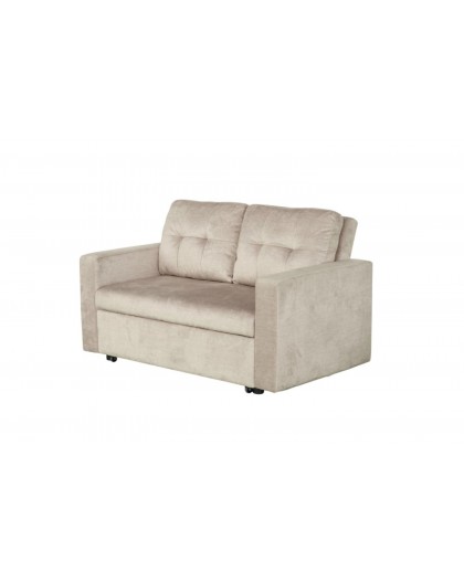 SOFA ROZKŁADANA SMART 142X86 CM WELUR BEŻOWY