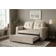 SOFA ROZKŁADANA SMART 142X86 CM WELUR BEŻOWY
