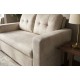 SOFA ROZKŁADANA SMART 142X86 CM WELUR BEŻOWY