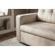 SOFA ROZKŁADANA SMART 142X86 CM WELUR BEŻOWY