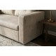 SOFA ROZKŁADANA SMART 142X86 CM WELUR BEŻOWY