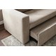 SOFA ROZKŁADANA SMART 142X86 CM WELUR BEŻOWY