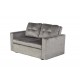 SOFA ROZKŁADANA SMART 142X86 CM WELUR SZARY
