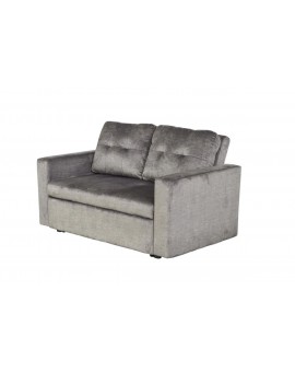 SOFA ROZKŁADANA SMART 142X86 CM WELUR SZARY