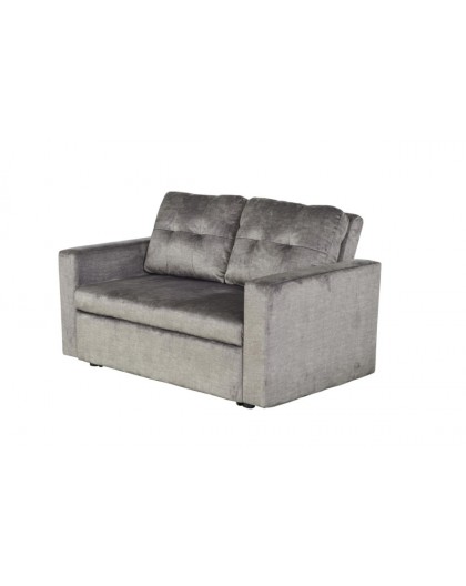 SOFA ROZKŁADANA SMART 142X86 CM WELUR SZARY