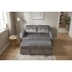 SOFA ROZKŁADANA SMART 142X86 CM WELUR SZARY