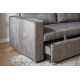 SOFA ROZKŁADANA SMART 142X86 CM WELUR SZARY