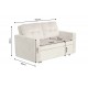 SOFA ROZKŁADANA SMART 142X86 CM WELUR SZARY