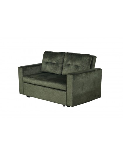 SOFA ROZKŁADANA SMART 142X86 CM WELUR ZIELONY
