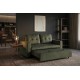 SOFA ROZKŁADANA SMART 142X86 CM WELUR ZIELONY