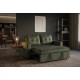 SOFA ROZKŁADANA SMART 142X86 CM WELUR ZIELONY
