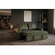 SOFA ROZKŁADANA SMART 142X86 CM WELUR ZIELONY