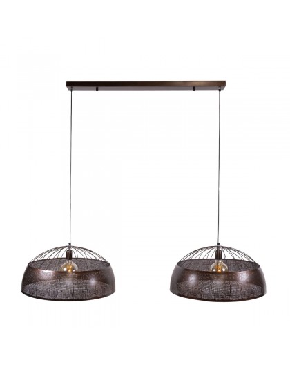 LAMPA WISZĄCA ASTER 60 CM METALOWA BRĄZOWA
