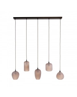 LAMPA WISZĄCA NANDI SZKLANA BEŻOWO-BRĄZOWA