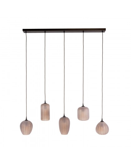 LAMPA WISZĄCA NANDI SZKLANA BEŻOWO-BRĄZOWA